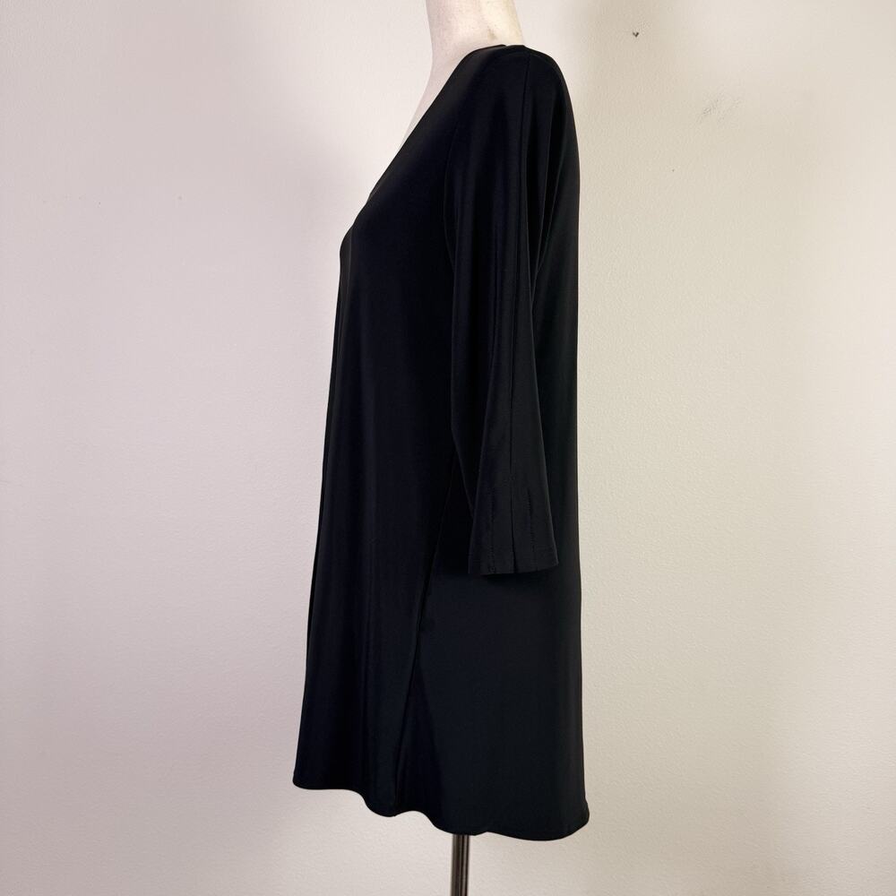 Sympli Tunic Top Asymmetrical Women's 10 Black Stretch Quiet‎ Luxury Comfort - Picture 8 of 14